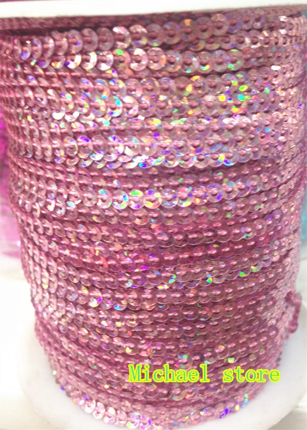 

New 10Yard width 3mm Flat Exquisite Spangle Sequins Ribbon Trim Sewing Paillette Strings Sequin lace in Roll For Crafts Clothing