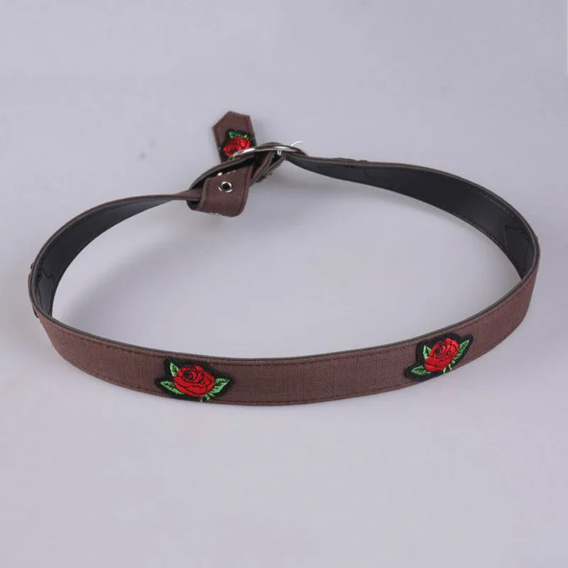 Иглы пряжки рием с цветочной вышивкой Ceinture Femme Cuir Национальный стиль элегантный