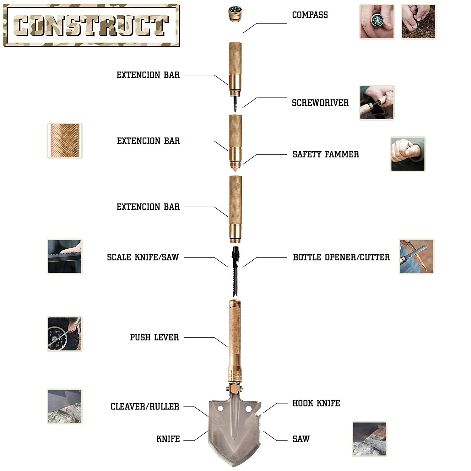 Кемпинг Военная Складная лопата Pickax шанцевый инструмент Лопата Садоводство снег грязи экскаватор автомобиль аварийный мульти инструмент w/Тактическая Сумка