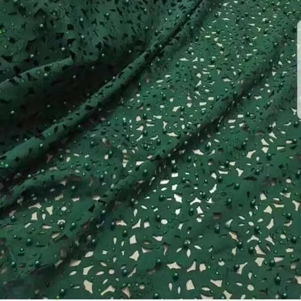 алмазная вышивка Лазерная резка кружевной ткани французского кружева Ткань с