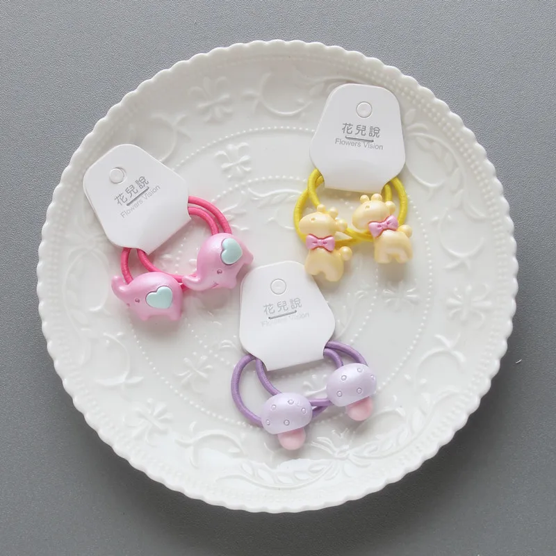 2 шт./лот резиновая повязка для волос детей милая мультяшная эластичная резинка