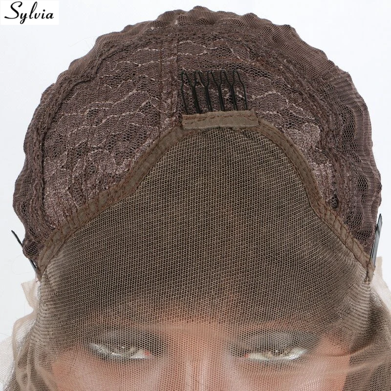 Сильвия Косплэй глубокая волна волос ледяной блонд эффектом деграде (переход от