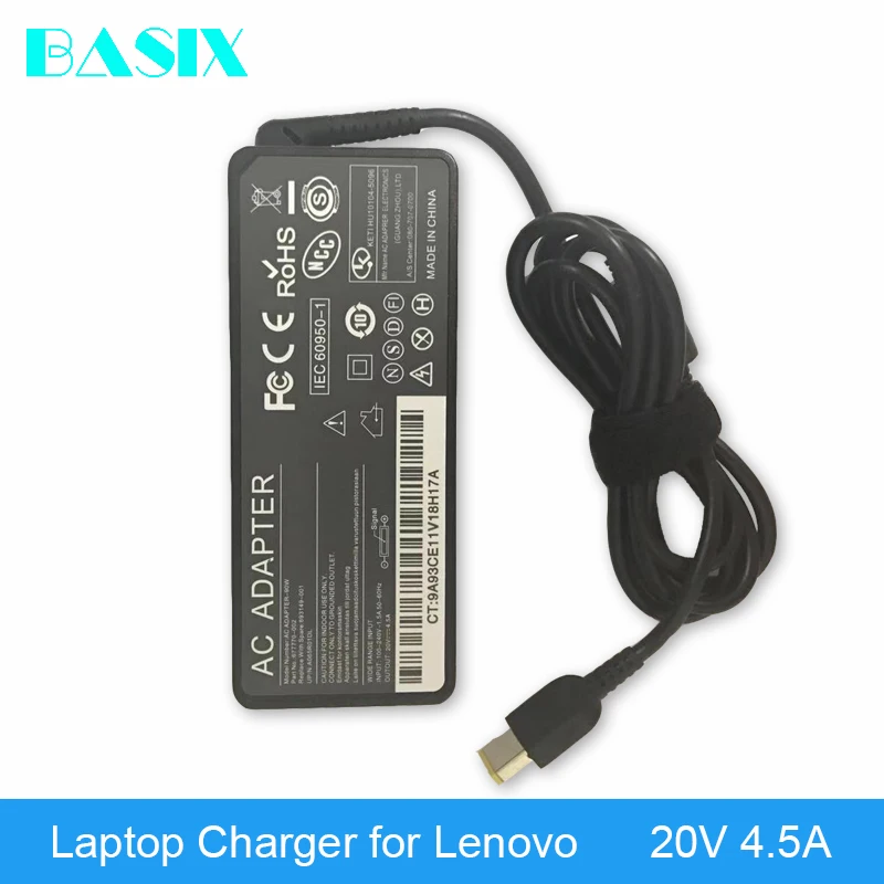 Зарядное устройство Basix 20 в 4 5a 90 Вт адаптер питания переменного тока для Lenovo G400 G400s