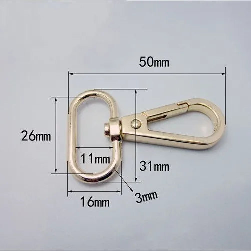 Шарнирные зажимы оптом 50 шт. карабин металлическая кнопка пуска крючок для сумки