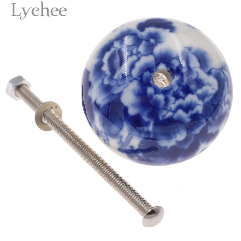 Lychee китайский стиль синий и белый фарфор выдвижной ящик цветочный узор Шкаф