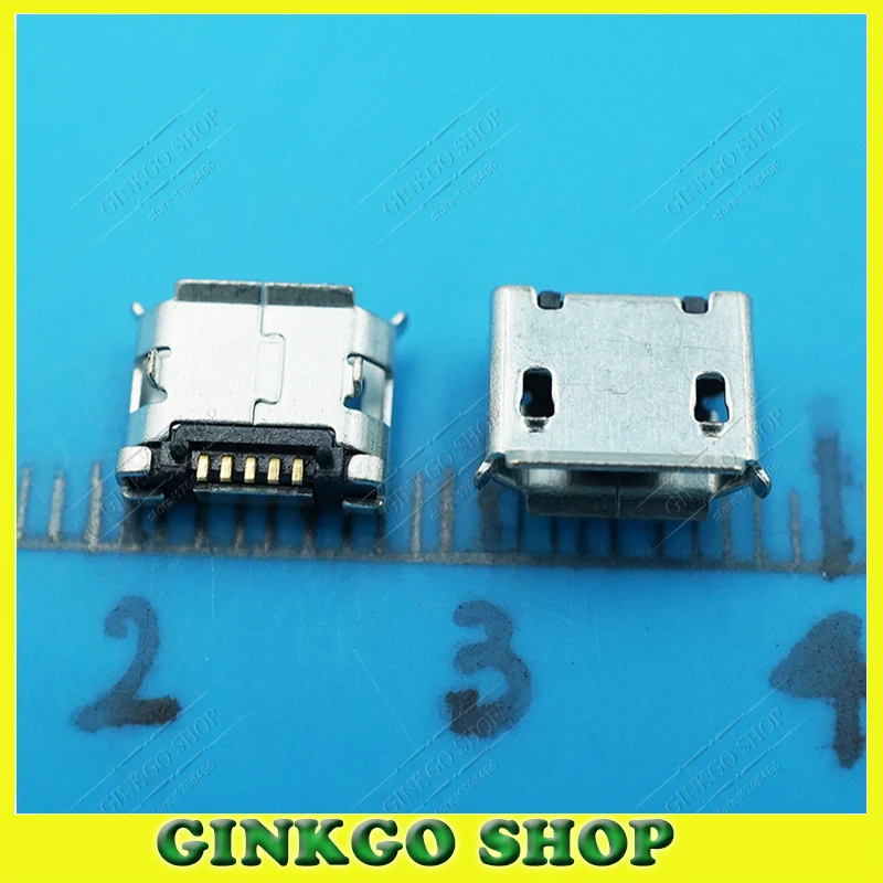 Разъем Micro USB для передачи данных 100 шт./лот 2 DIP 5 9 мм тип B ремонта мобильных