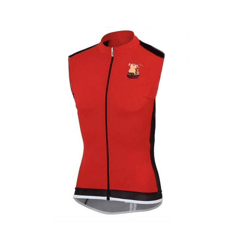 only vest Свинья милый дизайн ropa Джерси Майо для велоспорта ciclismo велосипедная одежда велосипедная рубашка велосипедная одежда гоночная одежда задние карманы - Цвет: only vest
