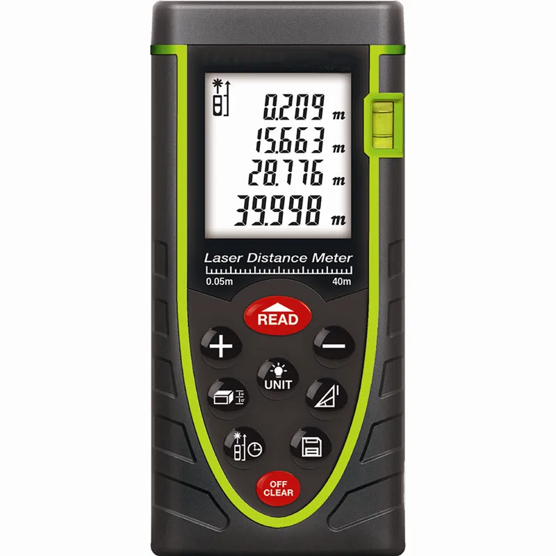 Лазерный дальномер RZ40 40 м измеритель расстояния с пузырьковым уровнем