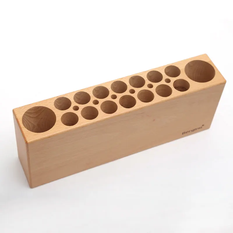 22 Отверстия Деревянная ваза для ручек держатель карандашей кистей макияжа