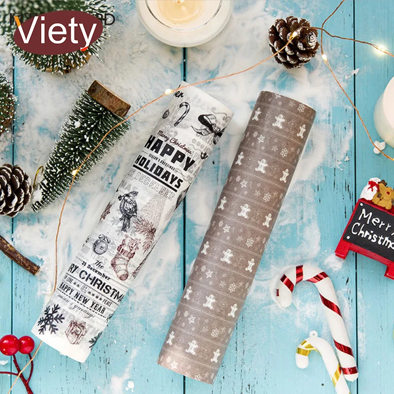20 см* 5 м Рождественский декоративный подарок васи лента DIY Украшение скрапбукинг планировщик Маскировочная лента клейкая лента этикетка наклейка