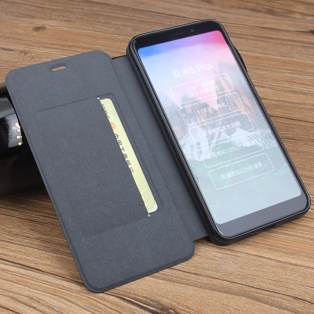 Business Flip Cover wallet Case for Global Version Xiaomi Redmi 5 Plus Note SmartPhone Snapdragon Bag | Мобильные телефоны и