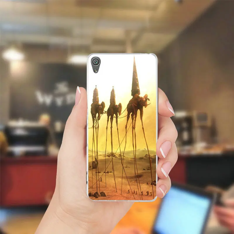 Salvador Dali абстрактного искусства Мягкие TPU силиконовая случаи телефона для Sony Xperia XZ