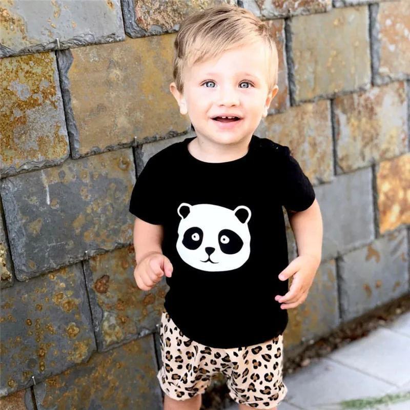 Футболка с короткими рукавами и круглым вырезом для маленьких девочек мальчиков