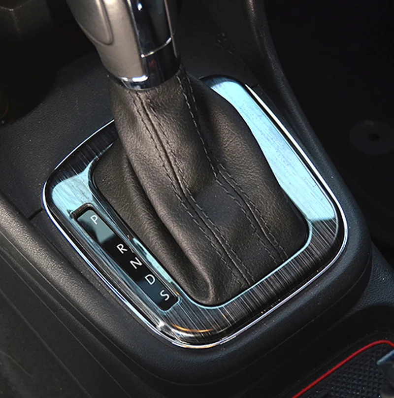 Черная деталь из нержавеющей стали для vw polo 2011 2017 внутреннее украшение