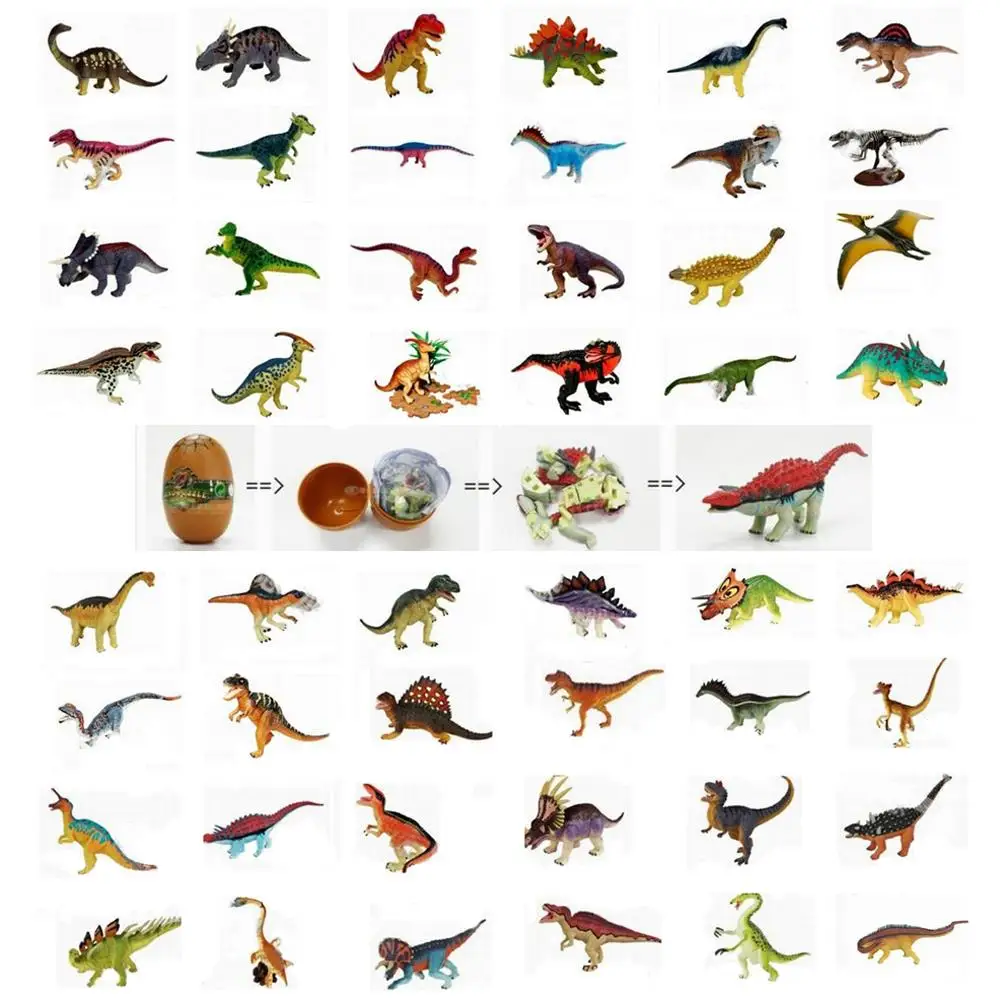 48 шт. Ассорти 3D Динозавры головоломка яйцо пластик diy развивающие игрушки