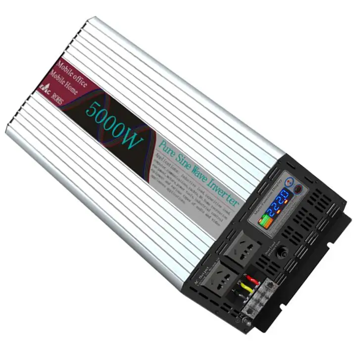 Высокое качество PSW чистый синусоидальный сигнал DC 24V/48V/60V to AC 220V 240V 5000W Peak 10000 Watt