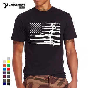 Новинка 2018, американский флаг, огнестрельное оружие, необычная дизайнерская футболка, забавный Флаг США, Женский флаг, Высококачественная брендовая футболка унисекс, мужские футболки