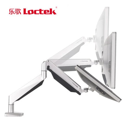 Loctek D7A алюминиевая газовая пружина полное движение настольный монитор держатель ЖК-Компьютер Крепление Arm загрузка 2-9kgs с аудио и USB портом