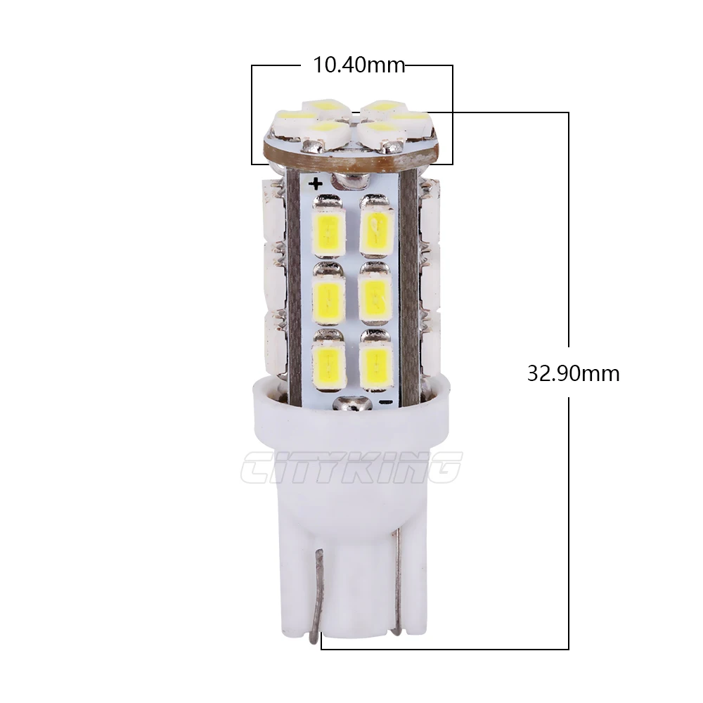 100 шт. X Автомобильный светодиодный Белый Свет T10 30SMD 1206 LED w5w t10 30 автомобиль W5W 3020