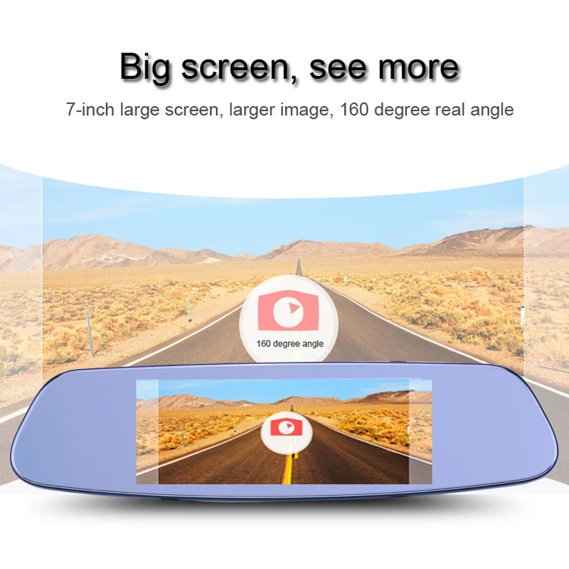 Vtopek 7 &quotсенсорный экран Автомобильная камера dash cam ночное видение g-сенсор