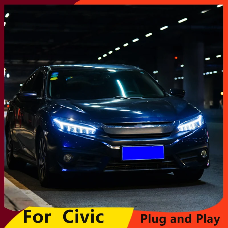 Автомобильный Стайлинг для новой Honda Civic 2015 2018 фары civic DRL Объектив новые