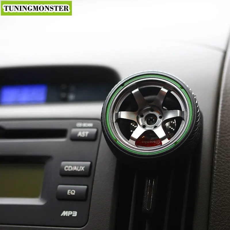DIY JDM Стиль Te37 обод колеса тормозного диска автомобиля из сплава в виде металлического кондиционер воздуха Компрессор AC розетка украшение-эмблема вентиляционное отверстие