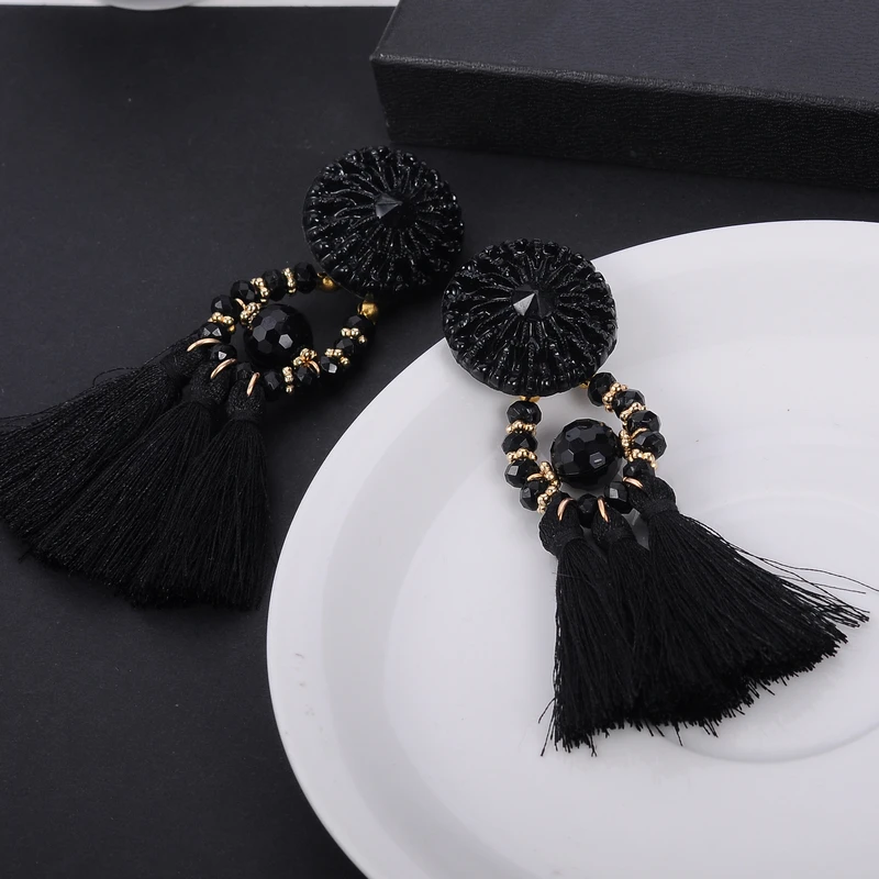 Beagloer Brincos Для женщин Boho падения мотаться бахрома серьги Винтаж Этническая себе