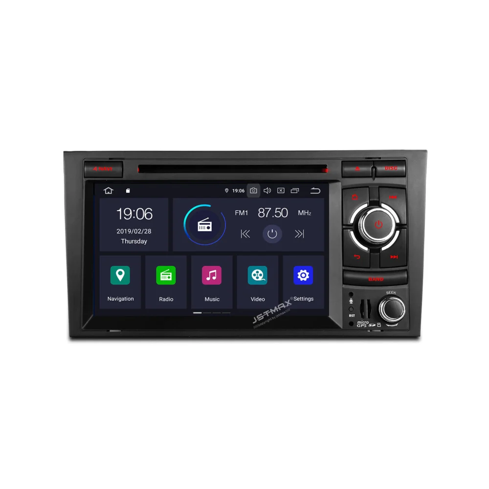 JSTMAX Android 9 0 Автомобильный dvd Радио мультимедийный плеер 4G + 64G для Audi A4 B6 B7 S4 RS4 SEAT Exeo