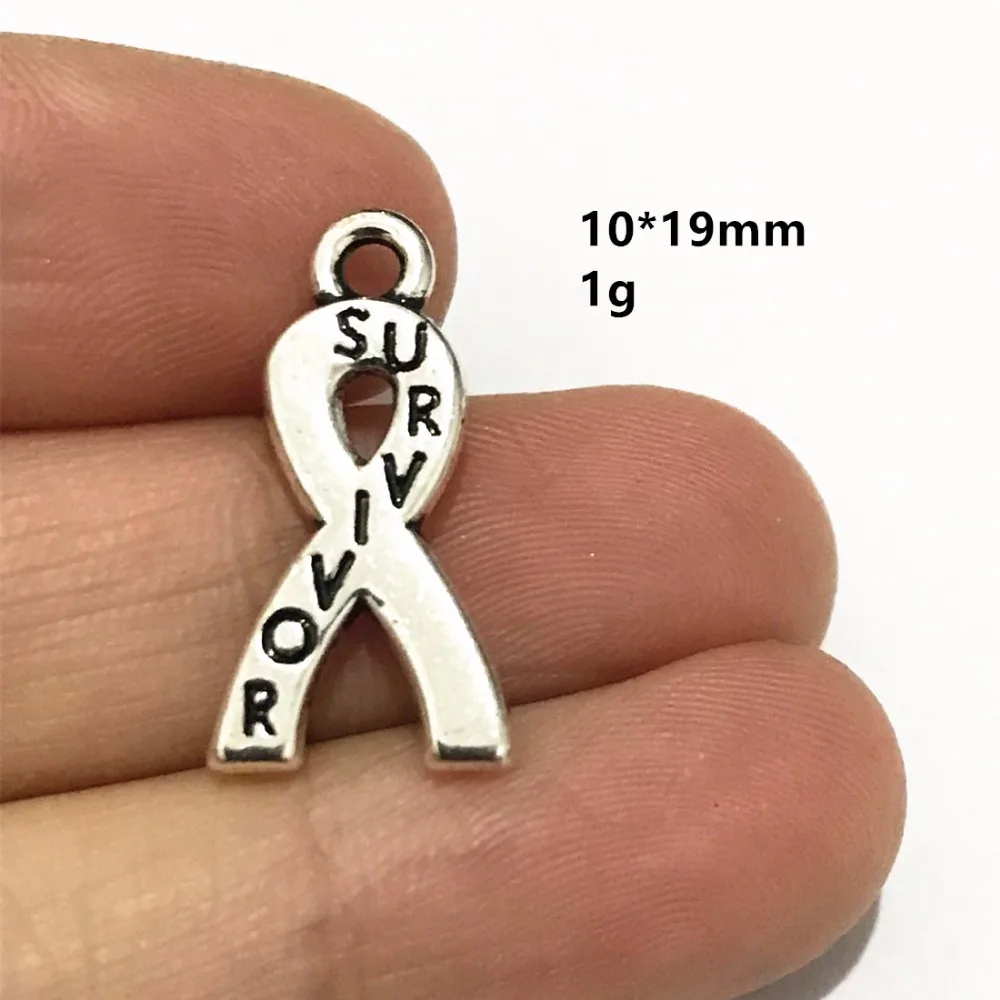 Оптовая продажа 30 защита от рака груди волнистые ленты подвески цинковый сплав