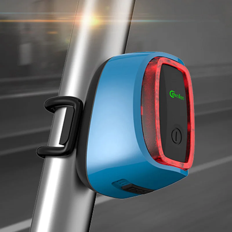 Синий Meilan X6 беспроводной задний лазерный светильник умный задний фонарь USB Перезаряжаемый велосипедный безопасный warnin led - Цвет: Синий