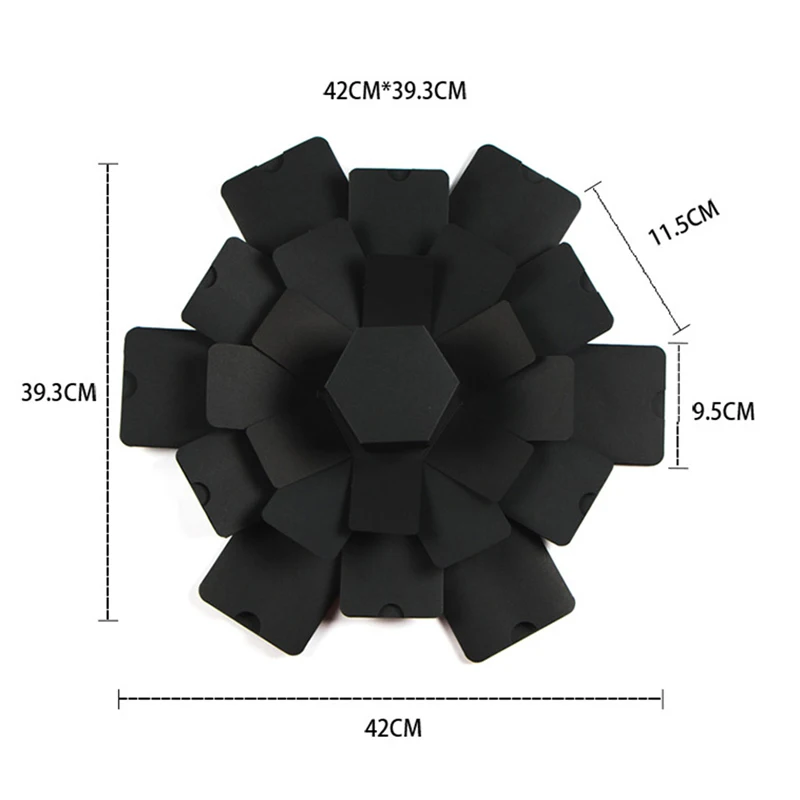 

HAUSBAY 1PCExplosion Box Explosion Box Birthday Gift Chritmas Valentine's Day Anniversary Wedding Gift Propose hexagon D012
