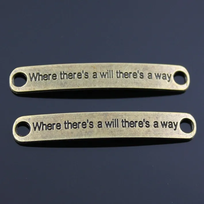 

50 шт., 45*7 мм, древняя бронза, где есть там будет способ, тарелки, Очаровательные Подвески, DIY ювелирные изделия для браслета, ожерелья, серьги