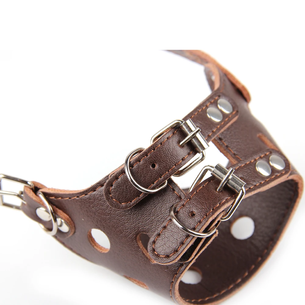 Регулируемый кожаный намордник для собак Pitbull/немецкая овчарка/Лабрадор