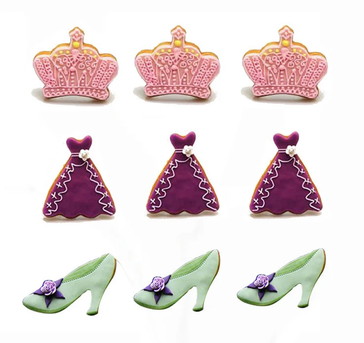 Алмазная корона высокий каблук юбка платье нержавеющая сталь формочки для