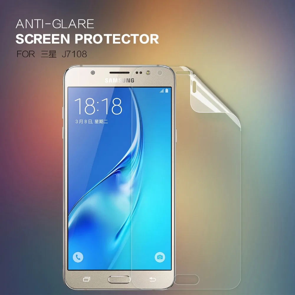 2 шт./лот NILLKIN Антибликовая Защита экрана для Samsung Galaxy J7 2016 (J7108) матовая устойчивая