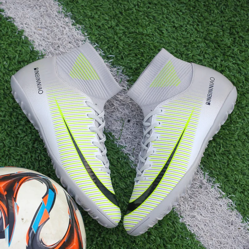 Beli Sepak Bola Sepatu Bot Sepatu Semata Kaki Tinggi Atasan Sepak Bola Cleat Sepatu Duri Panjang & Pendek Paku Sepak Bola Pria Sepatu Sneakers Indoor Rumput Futsal