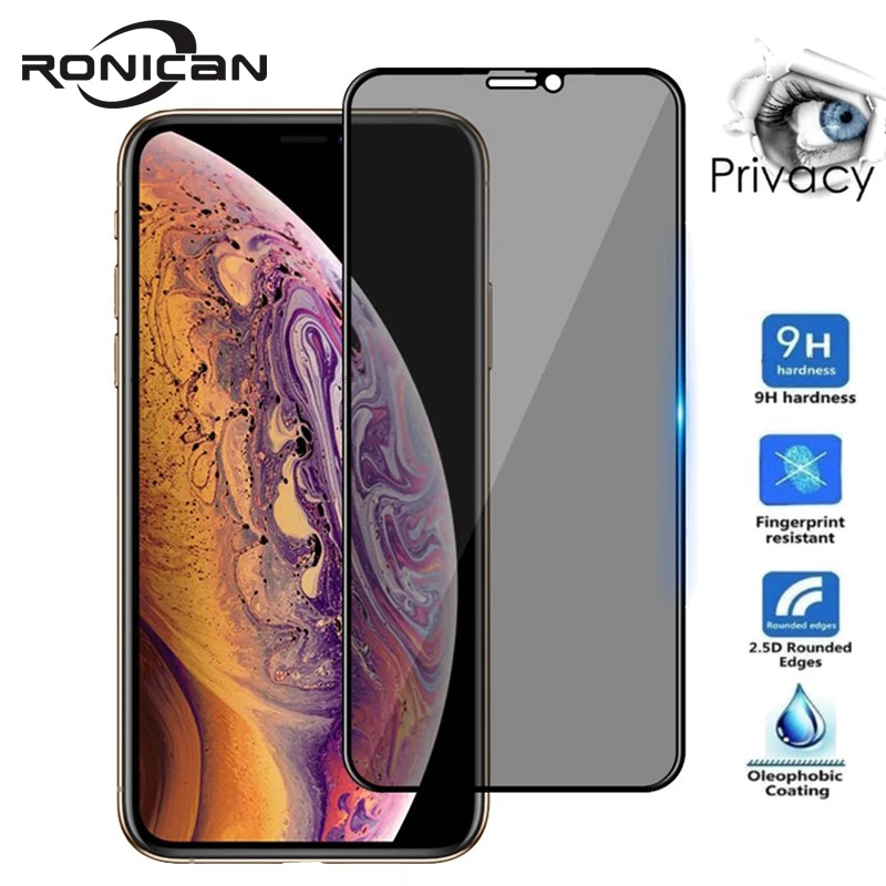 3D изогнутое полноэкранное антишпионское антибликовое защитное покрытие для iPhone