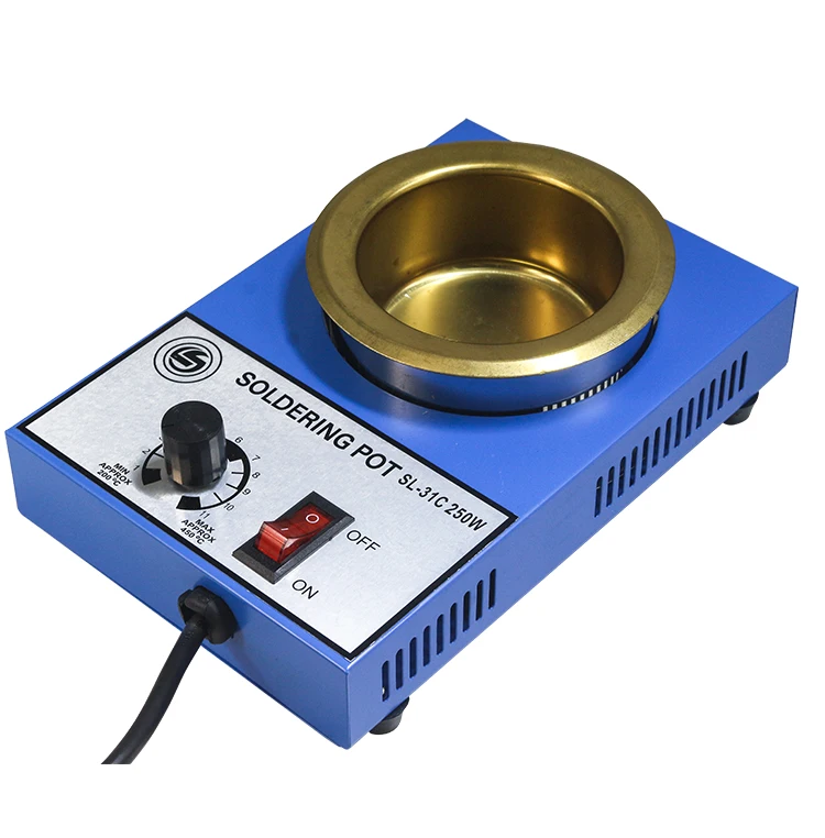 

Ray Daly SL-31CH 80MM melting 200-450C Electric Portable Solder Furnace Lead Free Solder Pot Thickening POTS capacity digital