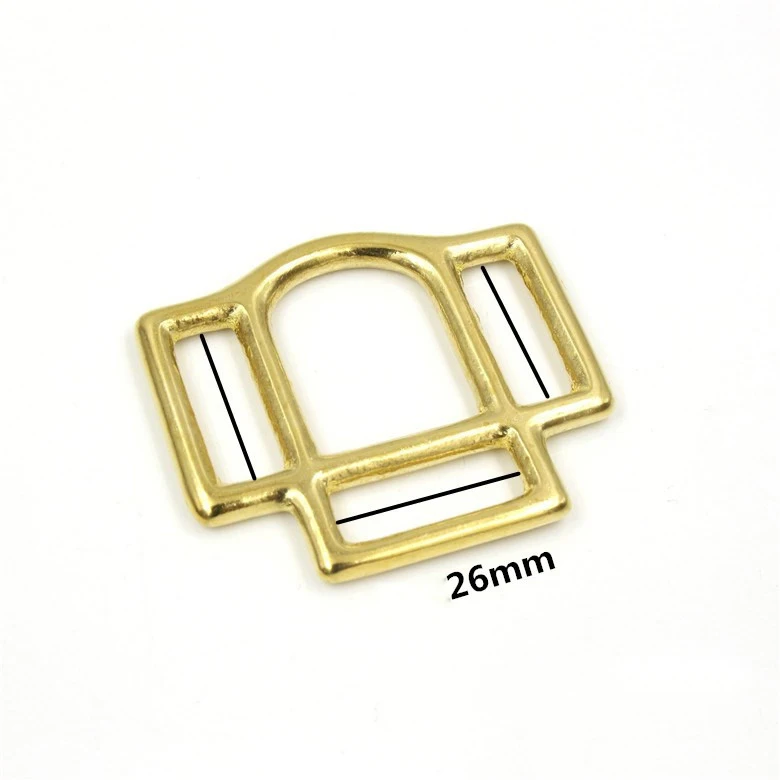 26mm Meetee, 2 шт., чистая медь, сумки, пряжка, три направления, латунная пряжка, кожаный ремень, пряжка, аксессуары для лошадей, багаж, кожаная фурнитура - Цвет: 26mm
