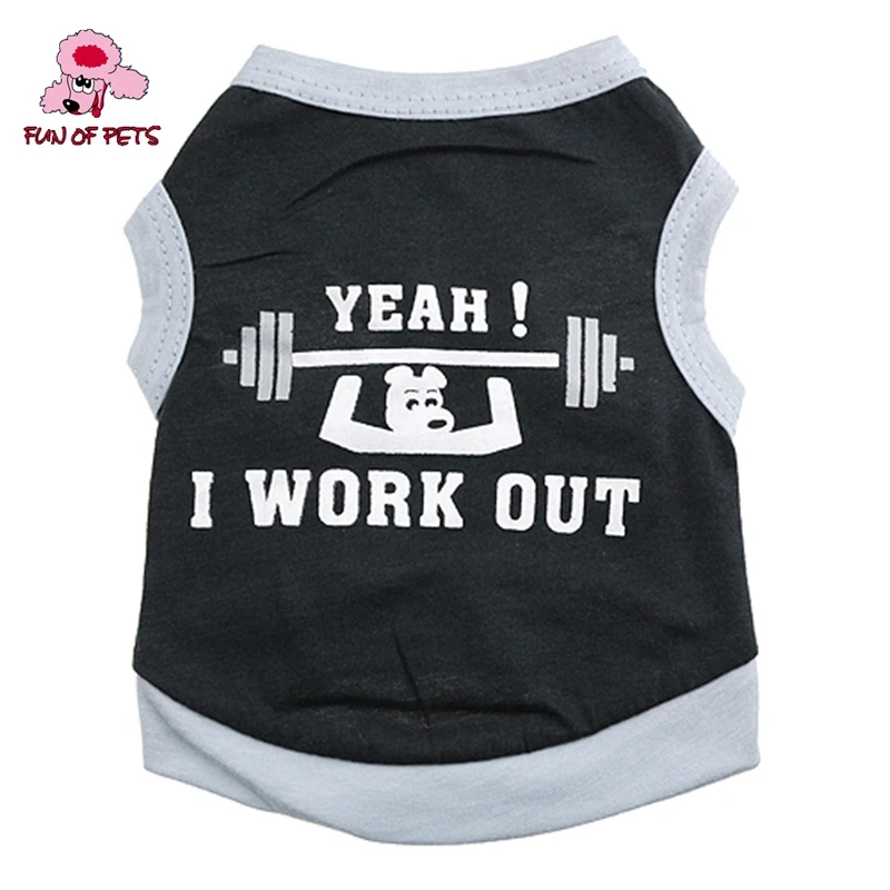 2017 чистый хлопок милый жилет с рисунком для домашних животных собак милая серая