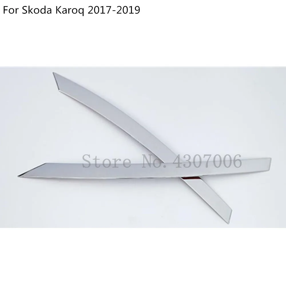 Автомобильная передняя фара ABS хромированная рамка для бровей отделка 2 шт. Skoda Karoq