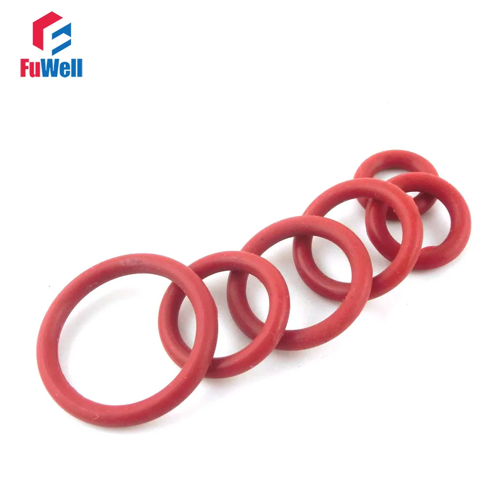 20pcs 5mm Thickness Silicon Rubber O-ring Seals Gasket 45/48/50/52/55/58/60/62/65/68/70mm OD Heat Resistance O Ring Seal Washer