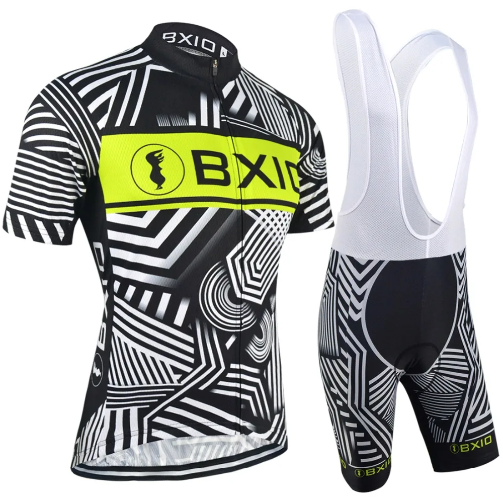 Bxio Мужская велосипедная одежда короткий рукав MTB трикотажный комплект для