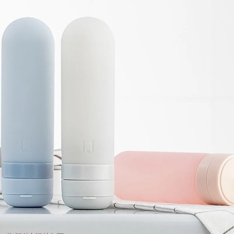 3 шт./компл. Xiaomi Mijia силиконовая бутылка комплект Портативный легкая приятная на ощупь полезный, безопасный 50 мл/шт. для Семья дорожная сумка