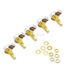 5 шт., потенциометр A500K, электрогитара, басовый эффект, усилитель звука, 18 мм, детали вала, золотой, Прямая поставка