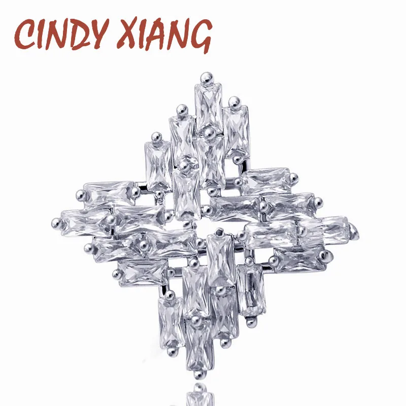 Женская брошь &quotЦирконий&quot CINDY XIANG необычное украшение с кристаллами блестящий
