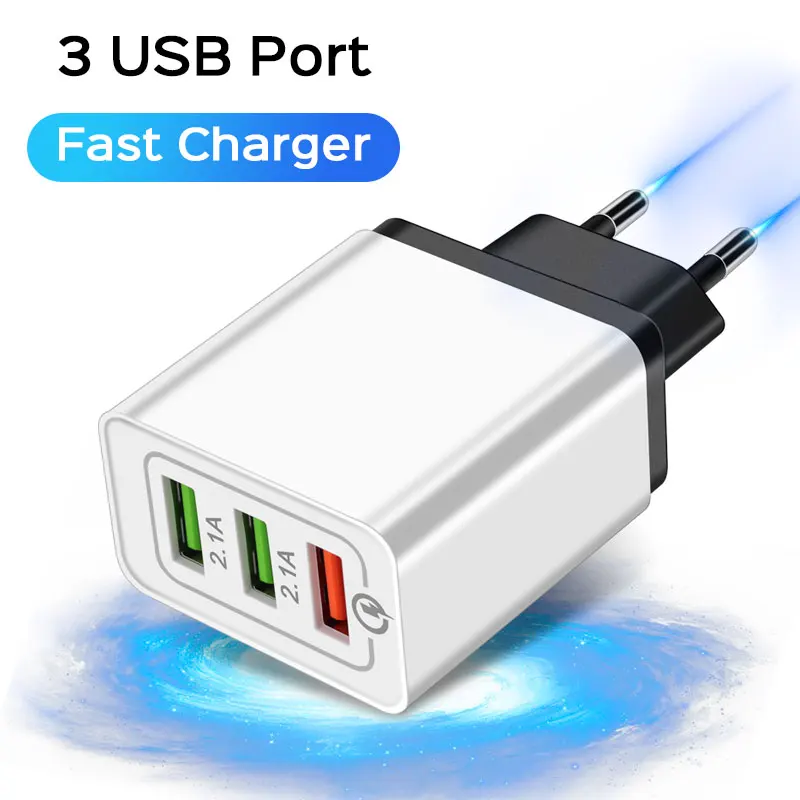 Зарядное устройство USB 18 Вт быстрая зарядка 3 0 5 В А для iPhone X Xs Xr 7 8 европейская