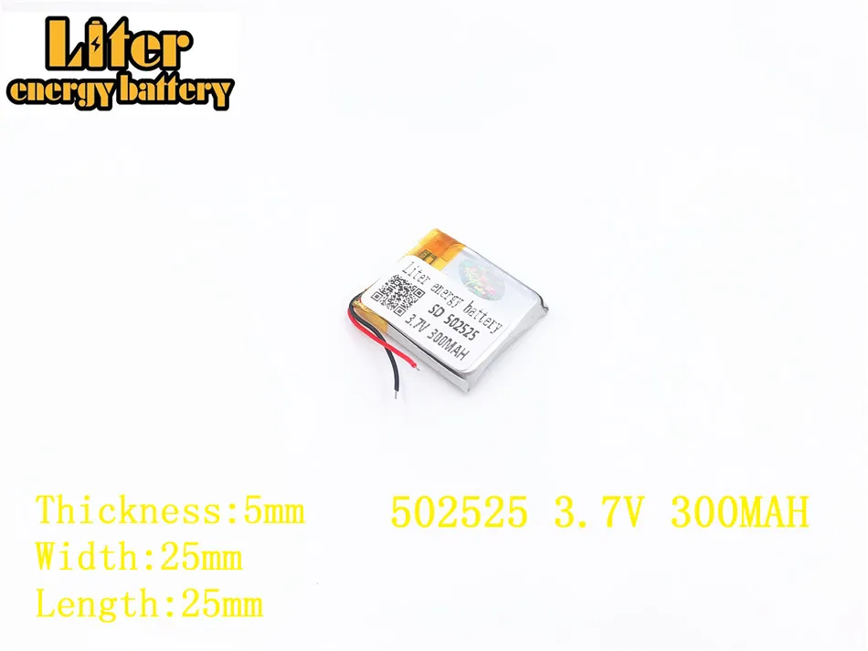 

Литровая энергетическая батарея 3,7 в, 300 мач, 502525 литий-полимерная аккумуляторная батарея для MP3 MP4 MP5, литий-полимерная батарея