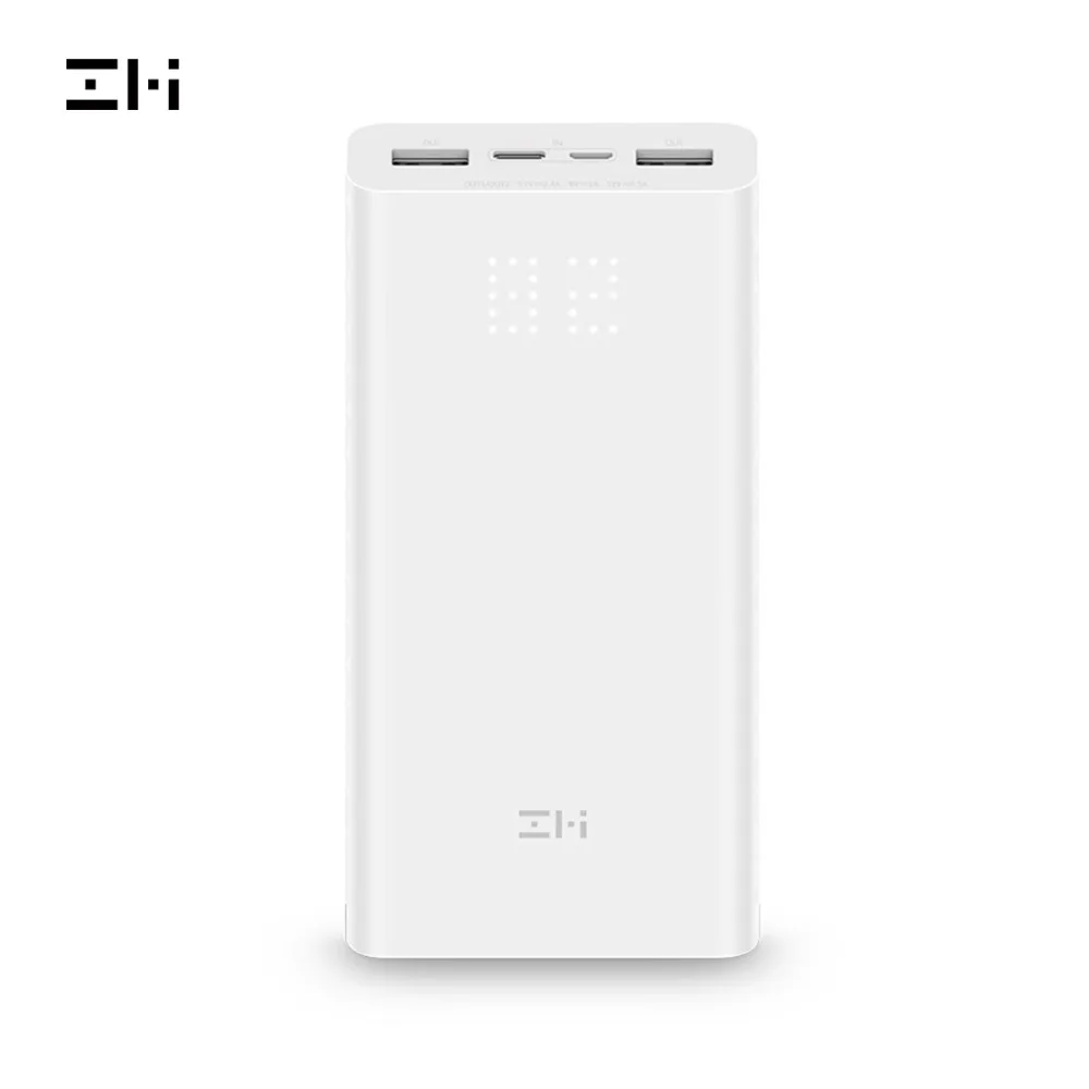 Внешний аккумулятор ZMI QB821 с цифровым дисплеем 20000 мАч 18 Вт быстрая зарядка два