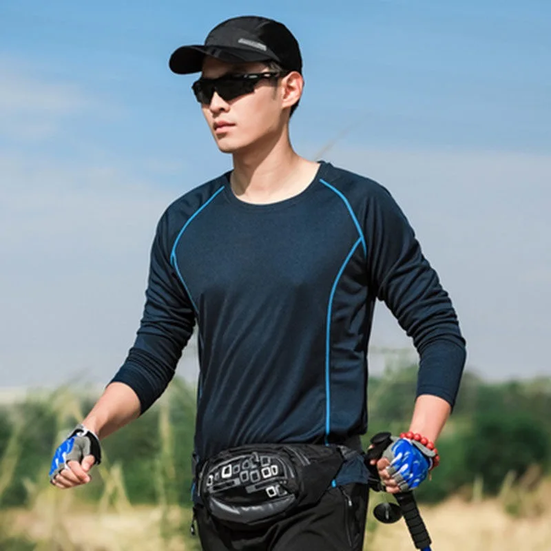 Спортивная сетчатая Мужская обувь для бега с длинными рукавами спортивный